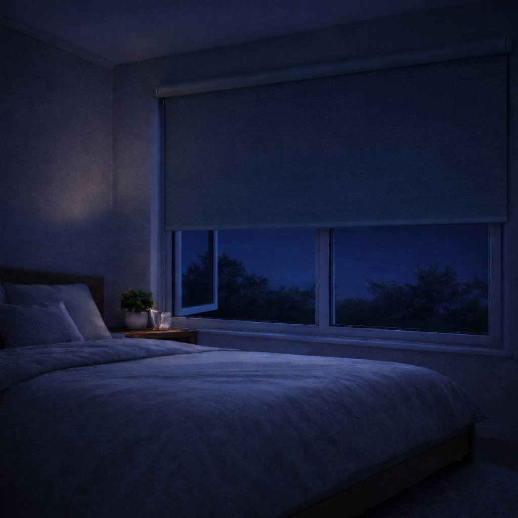 Evening passive cooling step with cooler air moving through the room